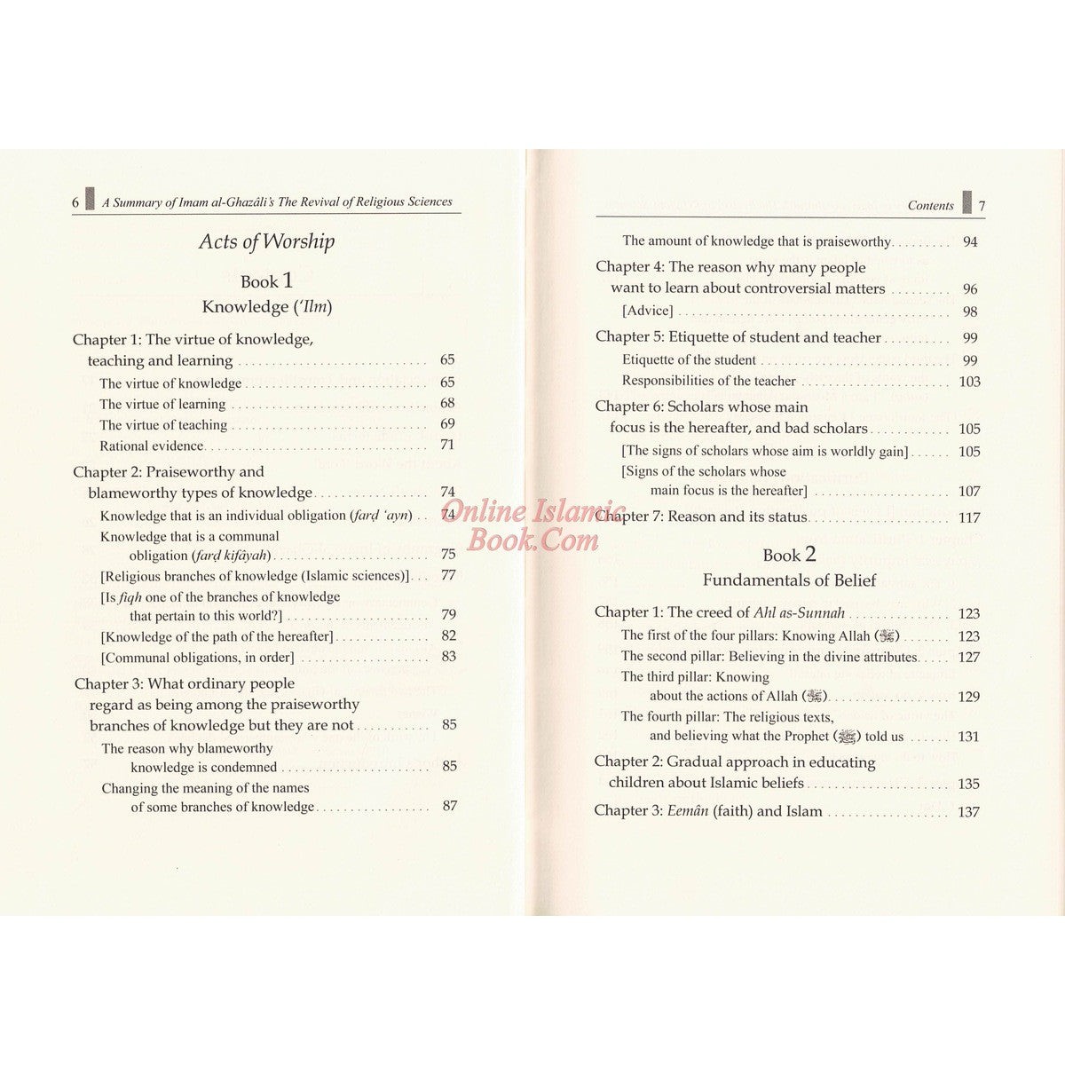 A Summary of Imam al-Ghazali’s The Revival of Religious Sciences (4 Volumes)